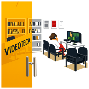 Illustrazione della videoteca